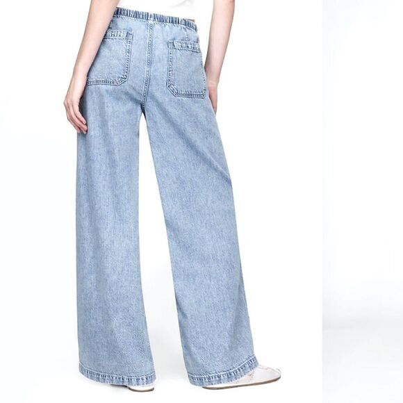 Gap High Rise Soft Easy Baggy Jeans sz XL Boho Beach Coastal Festival School - Picture 5 of 15